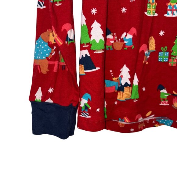 Wondershop Womens XL Red Holiday Pajama Top Featuring Festive Gnome Long Sleeves - Picture 3 of 6